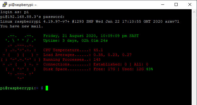 Configuring putty to use UTF-8 during ssh to the raspberry pi
