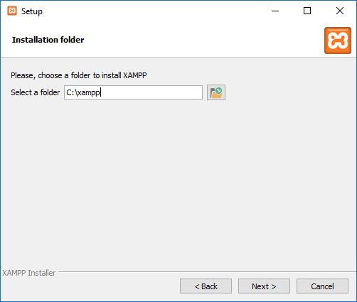Installing xampp